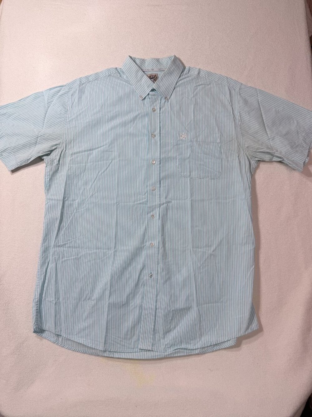 Cinch Men's Short Sleeve Western Button Down Shirt Size Extra Large (XL) Striped